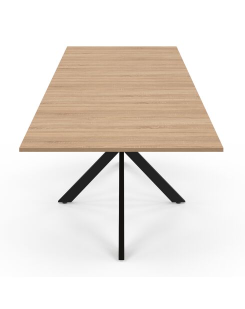 Spider ausziehbarer Esstisch 200-300 cm aus Holz und Schwarz - 300x90x75 cm
