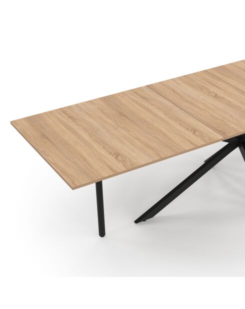 Spider ausziehbarer Esstisch 200-300 cm aus Holz und Schwarz - 300x90x75 cm