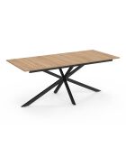 Spider ausziehbarer Esstisch 200-300 cm aus Holz und Schwarz - 300x90x75 cm