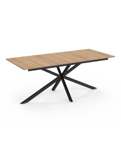 Spider ausziehbarer Esstisch 200-300 cm aus Holz und Schwarz - 300x90x75 cm