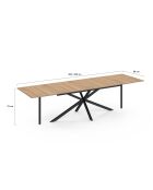 Spider ausziehbarer Esstisch 200-300 cm aus Holz und Schwarz - 300x90x75 cm