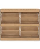Meuble chaussures Faustine 2x2 portes - 24 paires bois - 100x23.5x80 cm