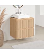 Meuble sous vasque Faustine 2 tiroirs bois - 60x45x60 cm