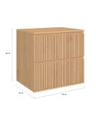 Meuble sous vasque Faustine 2 tiroirs bois - 60x45x60 cm