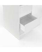 Dressing Justine extensible 120 - 180cm double colonne 6 tiroirs blanc/gris - 120/180x50x180 cm