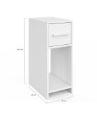 Tables de chevet Uma 1 tiroir - lot de 2 blanches - 20x30x50 cm