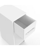 Tables de chevet Uma 1 tiroir - lot de 2 blanches - 20x30x50 cm