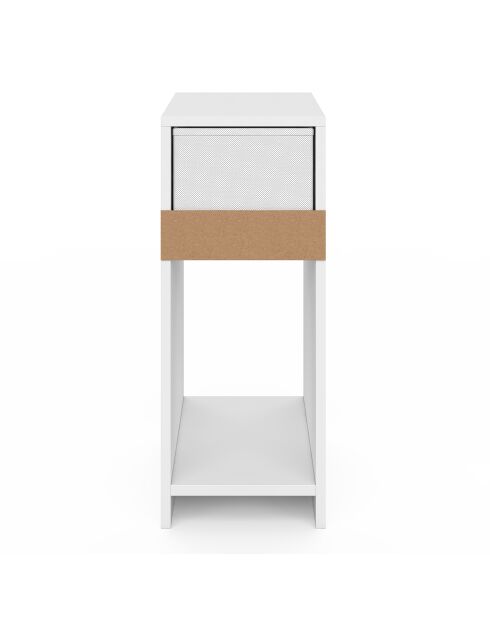 Tables de chevet Uma 1 tiroir - lot de 2 blanches - 20x30x50 cm