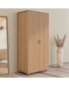 Armoire penderie Albane 2 portes bois - 80x48x167 cm
