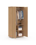 Armoire penderie Albane 2 portes bois - 80x48x167 cm