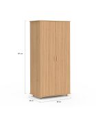 Armoire penderie Albane 2 portes bois - 80x48x167 cm