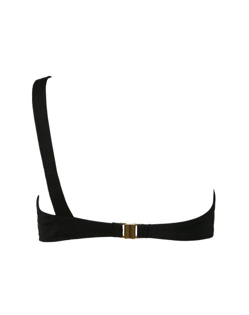 Haut de maillot brassière asymétrique Typha night zèbre noire