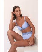 Suaeda luipaardblauwe bikinitop met balkonnet