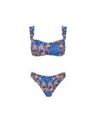 Top de bikini bralette azul castaño