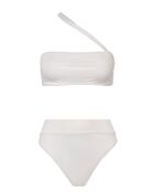 Culotte taille haute Alma blanc cassé