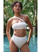 Culotte taille haute Alma blanc cassé