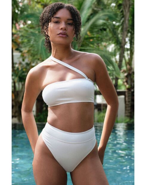 Culotte taille haute Alma blanc cassé