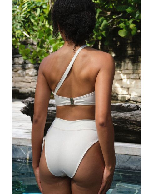 Culotte taille haute Alma blanc cassé
