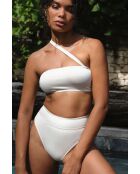 Culotte taille haute Alma blanc cassé