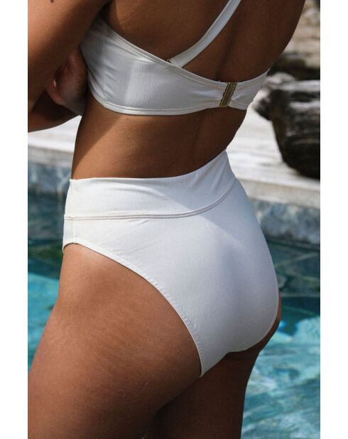 Culotte taille haute Alma blanc cassé