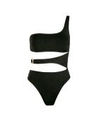 Costume da bagno intero Riva nero zebrato