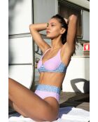 Culotte taille haute Suaeda Léopard lilas