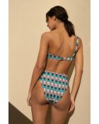 Culotte taille haute Typha Square rose turquoise bleu nuit doré