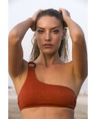 Top bikini asimmetrico Typha zebra terracotta