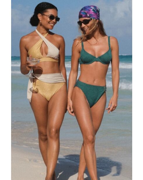 Haut de maillot balconnet Brooke vert Forest