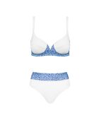 Haut de maillot balconnet Suaeda léopard blanc