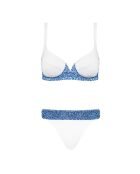 Haut de maillot balconnet Suaeda léopard blanc