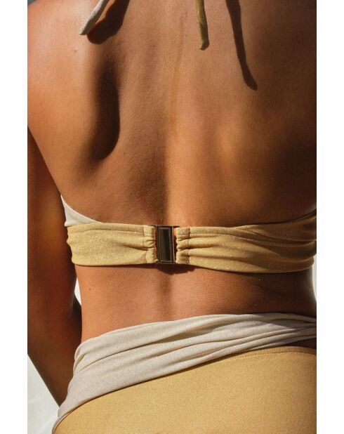 Top bikini Maneby Gold Foulard Cross