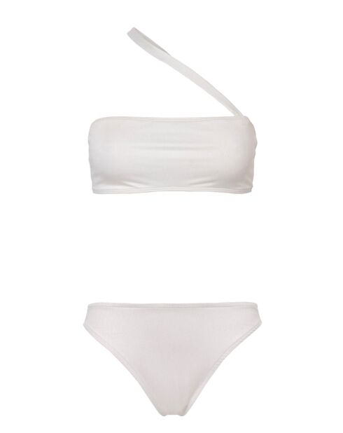 Haut de maillot bandeau Alma blanc cassé