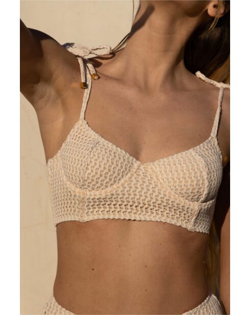 Haut de maillot balconnet Romy Ivoire