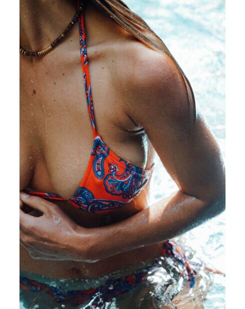Orange Groove Bandana driehoekige bikinitop