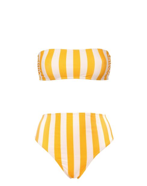 Citroengele Positano Bandeau-bikinitop