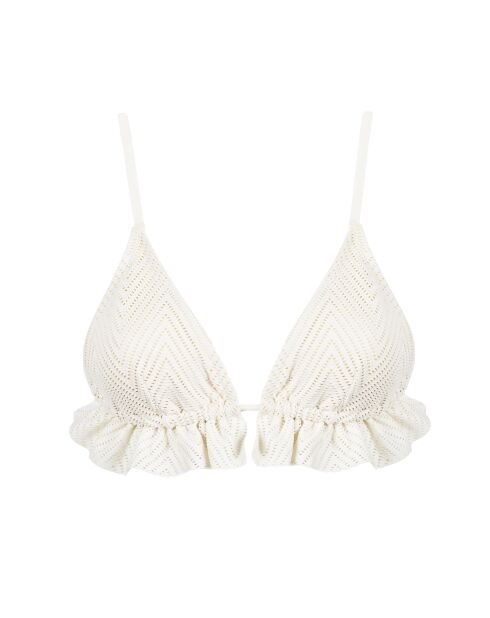 Haut de maillot triangle rosie crème