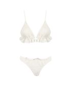 Haut de maillot triangle rosie crème