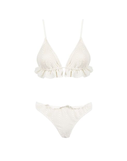 Haut de maillot triangle rosie crème