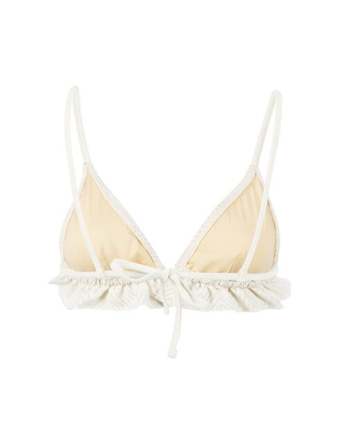 Haut de maillot triangle rosie crème