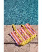 Sac de Plage rose rayé - 45 x 35 x 15cm