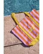 Sac de Plage rose rayé - 45 x 35 x 15cm