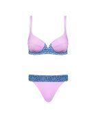 Haut de maillot balconnet Suaeda léopard lilas