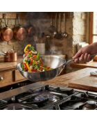 Wok inox Gourmet argenté - D.24cm