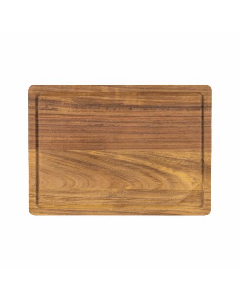 Planche à découper rectangulaire avec rigole Edgar marron - 39 x 28 x 1.5 cm