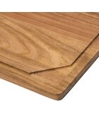 Planche à découper rectangulaire avec rigole Edgar marron - 39 x 28 x 1.5 cm