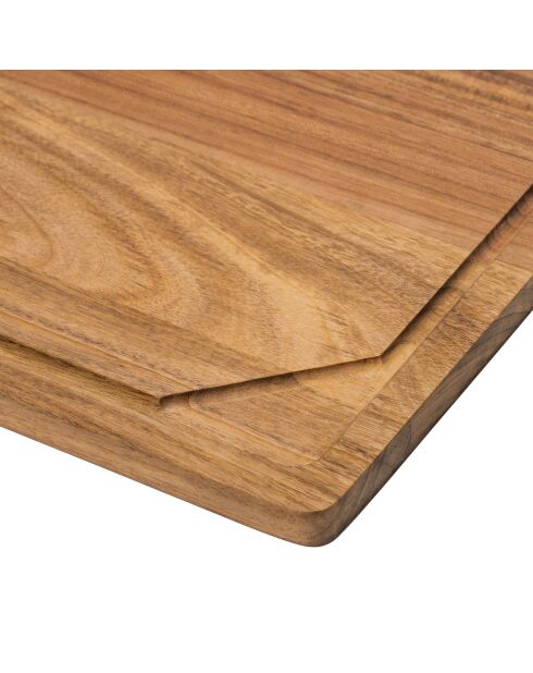 Planche à découper rectangulaire avec rigole Edgar marron - 39 x 28 x 1.5 cm
