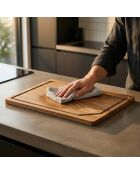 Planche à découper rectangulaire avec rigole Edgar marron - 39 x 28 x 1.5 cm