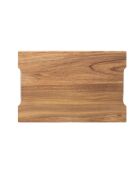 Planche à découper rectangulaire avec 2 tiroirs Léonie marron - 42.5 x 28 x 5.5 cm