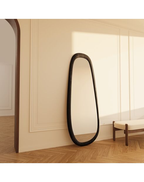 Miroir Silvia noyer foncé - 160x60x3.8 cm